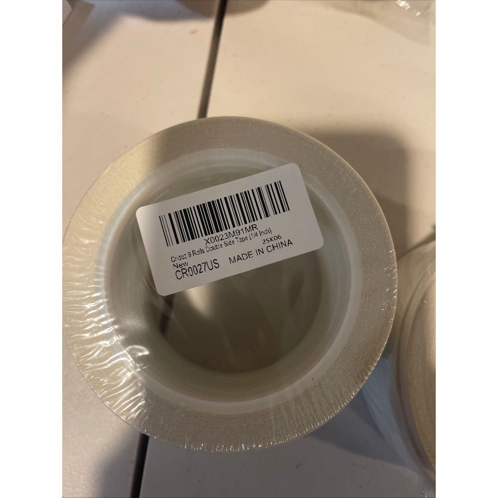 Cridoz 18 Rolls Double Sided Tape 1/4in and 12 Rolls Pinstripe Tape 1/8in Bundle